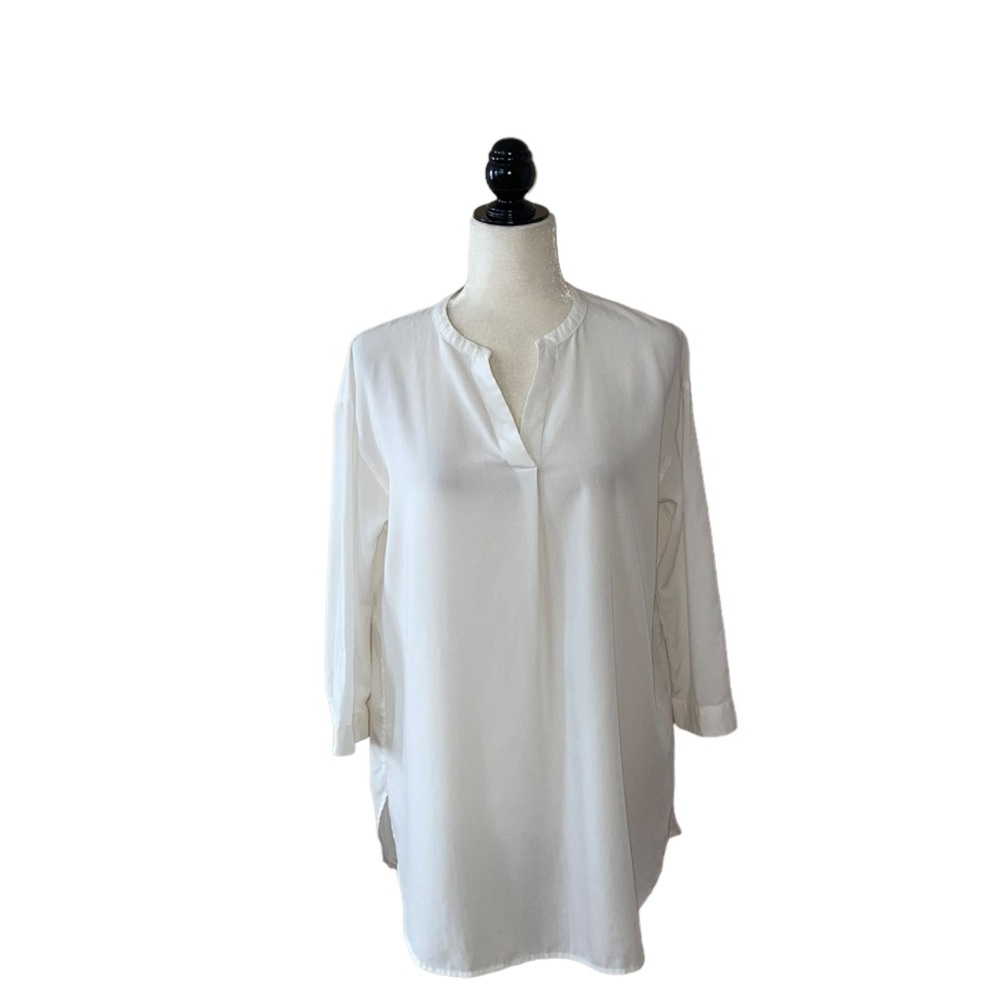 Uniqlo White Tunic Blouse